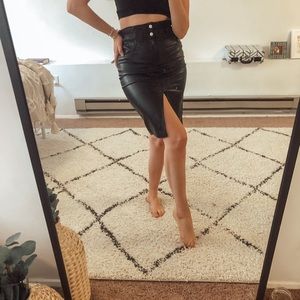 Black pleather skirt